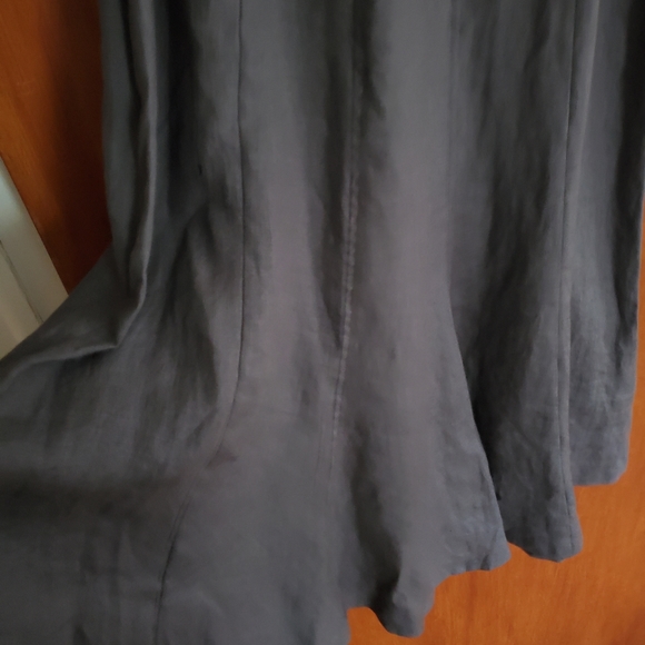 Rare Irene Van Ryb French Designer Gray Midi Dress Flared skirt Size 42 10 - Picture 5 of 11